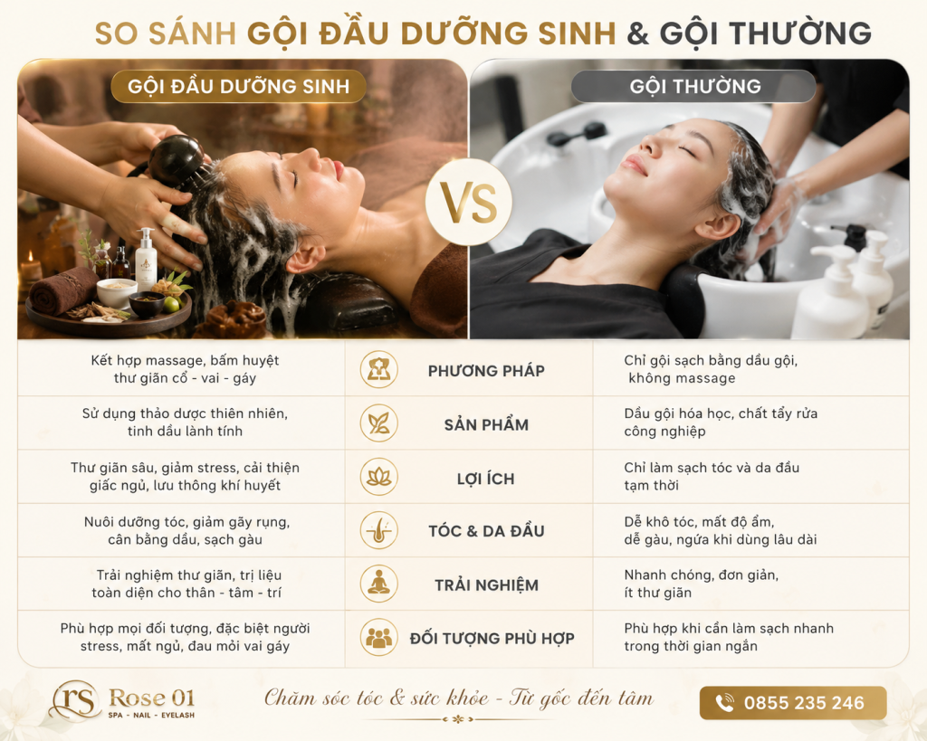 Gội Đầu Dưỡng Sinh Đà Nẵng Thư Giãn, Giảm Stress Hiệu Quả 2 Gội đầu dưỡng sinh mang lại nhiều lợi ích hơn so với gội đầu thông thường.