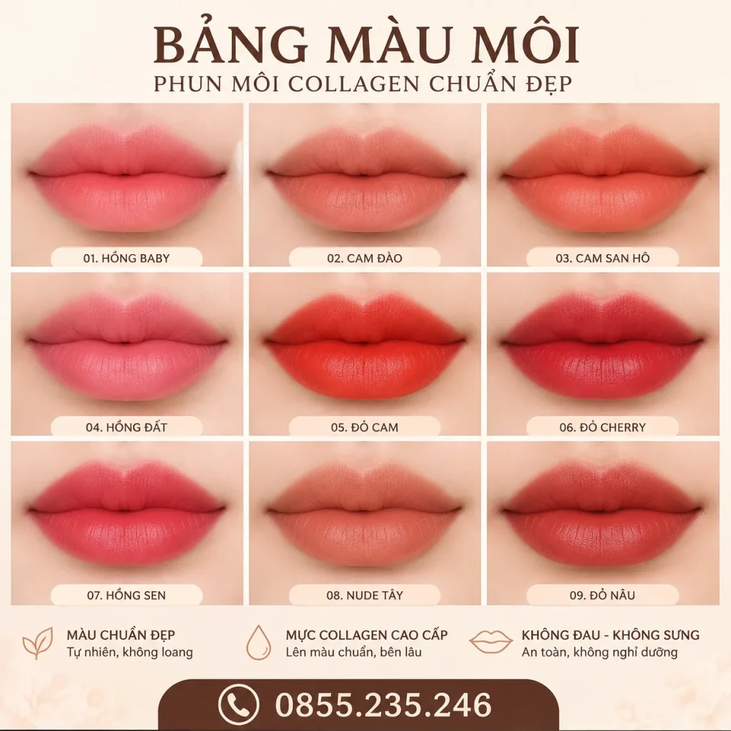 Nhiều kỹ thuật phun môi đáp ứng từng nhu cầu làm đẹp.