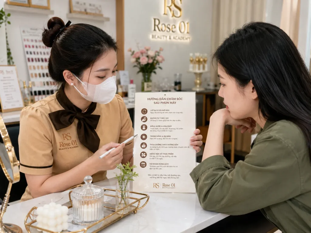 PHUN MÀY & MÍ Đà Nẵng 23 Hướng dẫn chăm sóc đúng cách giúp màu lên chuẩn và bền đẹp.