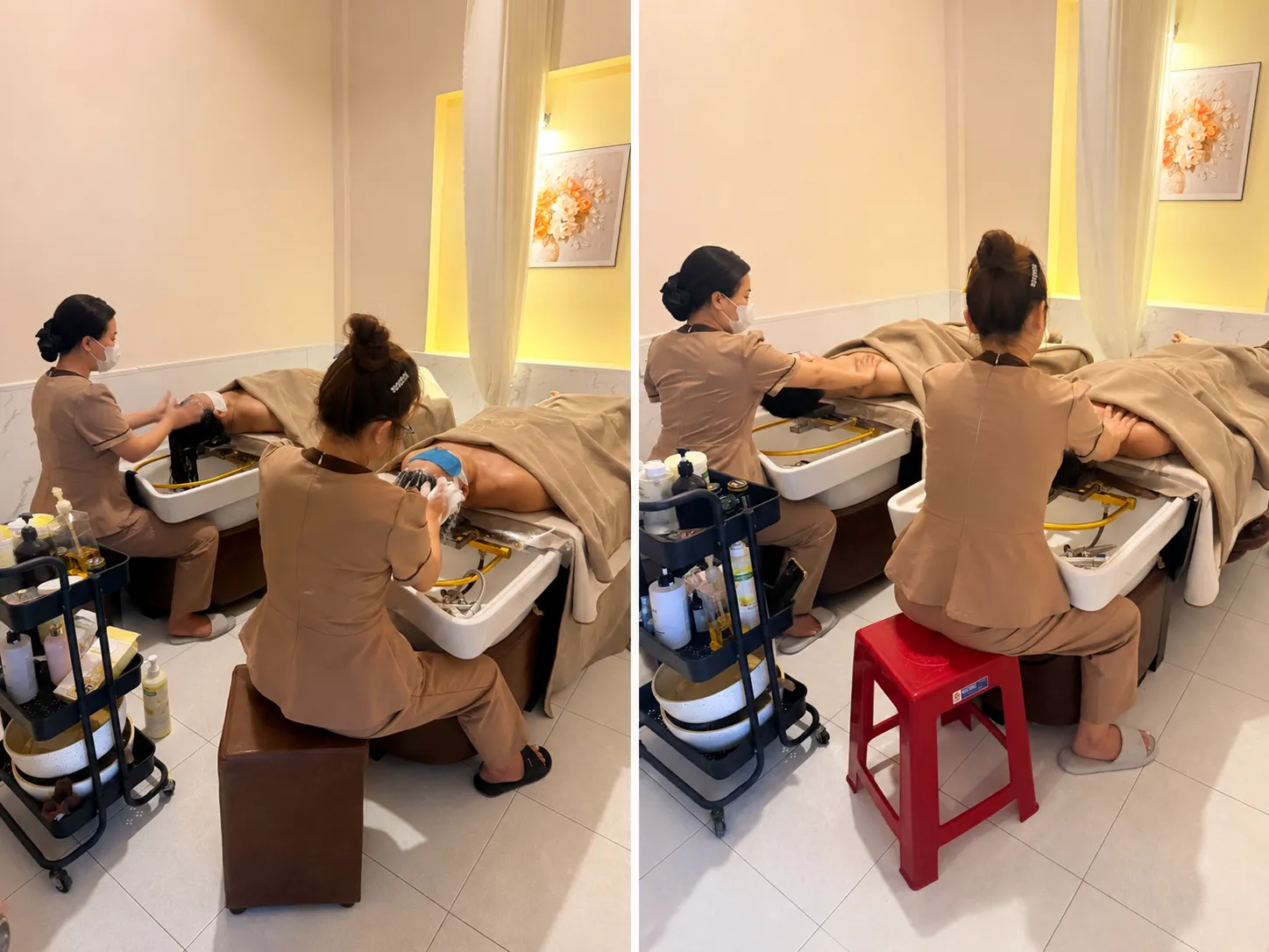 Kết hợp gội đầu và massage cổ vai gáy cho trải nghiệm thư giãn trọn vẹn
