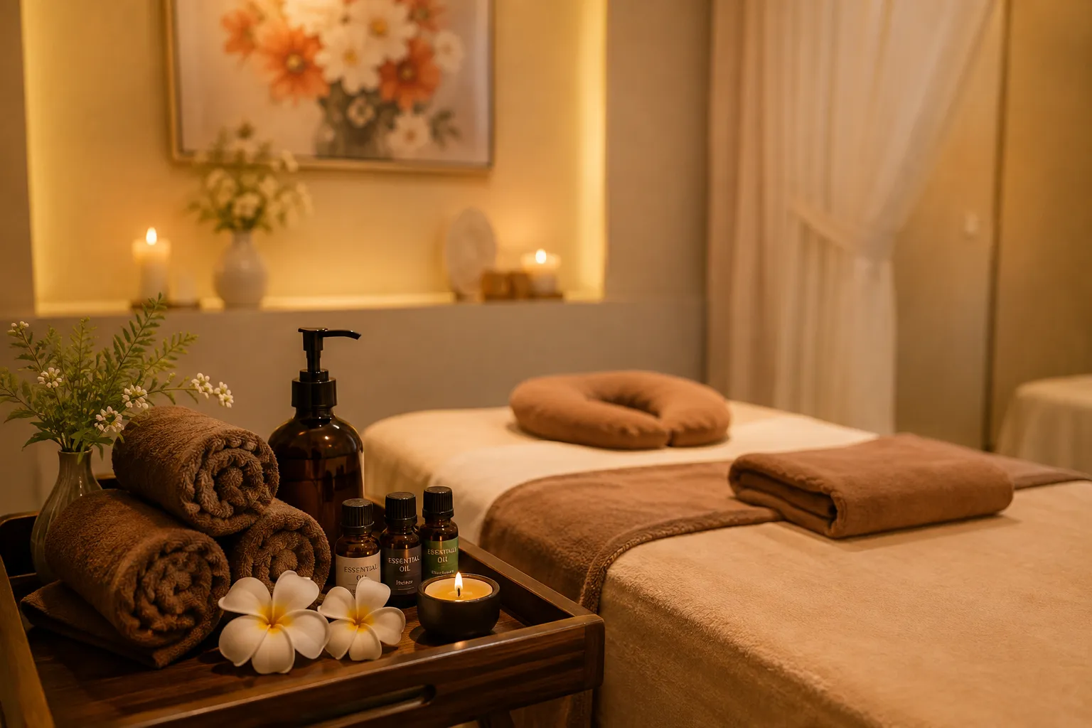 Aroma Massage Đà Nẵng – Massage Tinh Dầu Thư Giãn, Giảm Căng Thẳng 6 Không gian yên tĩnh tại Rose 01 Spa, phù hợp để thư giãn và chăm sóc cơ thể.