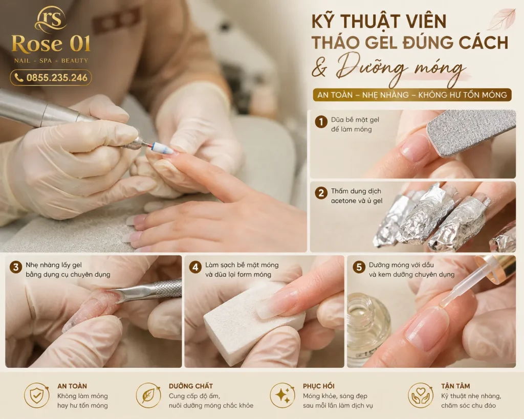 Thực hiện đúng kỹ thuật giúp bảo vệ móng thật hiệu quả
